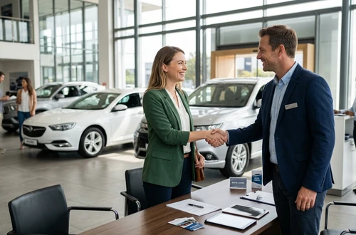 Customer getting answers about their car loan